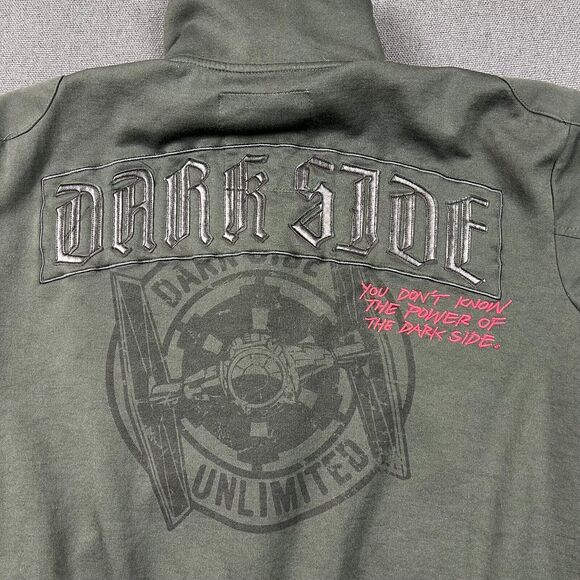 Ecko Unltd Star Wars Jacket Mens Medium Dark Side Full Zip Storm Trooper‎ Green - Picture 8 of 12